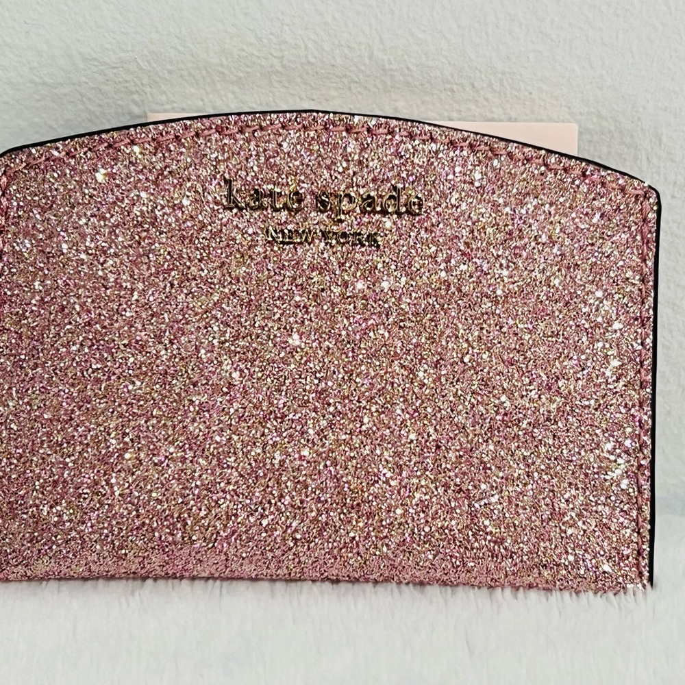 Kate Spade Glimmer Glitter clutch with card holder and chain - Picture 5 of 10